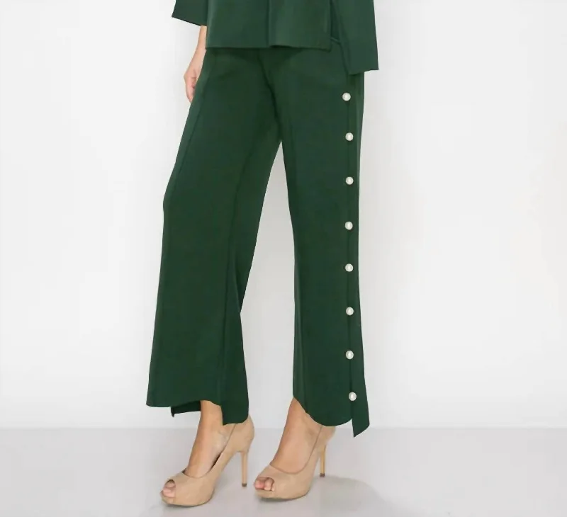 Trend Setting Wardrobe Farrah Pearl Pants In Hunter Green