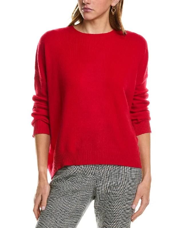 Elegant Simplicity Wardrobe Kier + J Dropped-Shoulder Dolman Cashmere Sweater