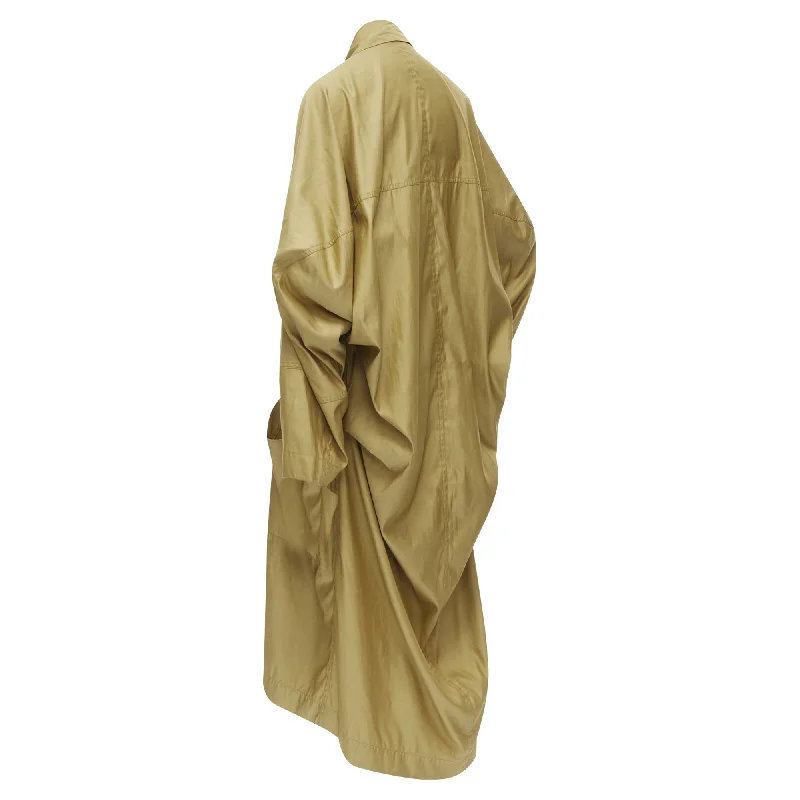 Wardrobe Essentials Issey Miyake parachute draped back trench coat