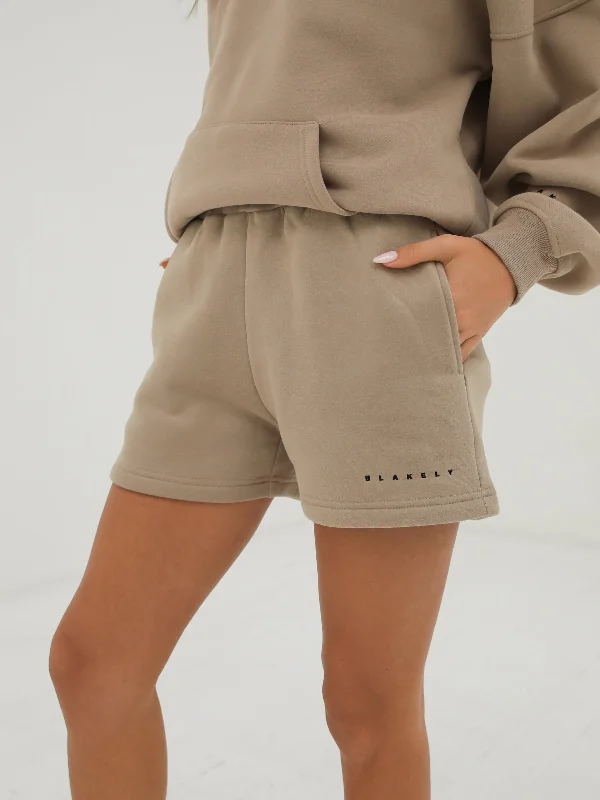 Trend Forward Threads For Her Isabel Jogger Shorts - Tan