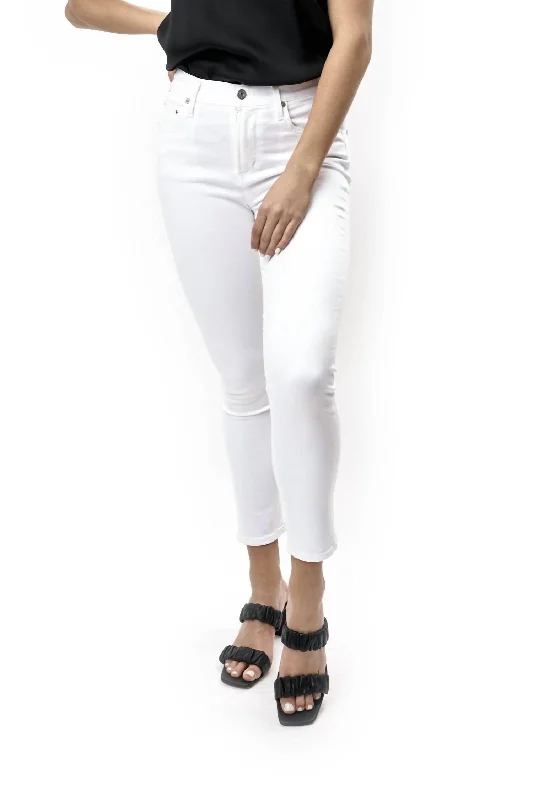 Trend Driven Wardrobe Rocket Crop Skinny Jeans In Sculpt White