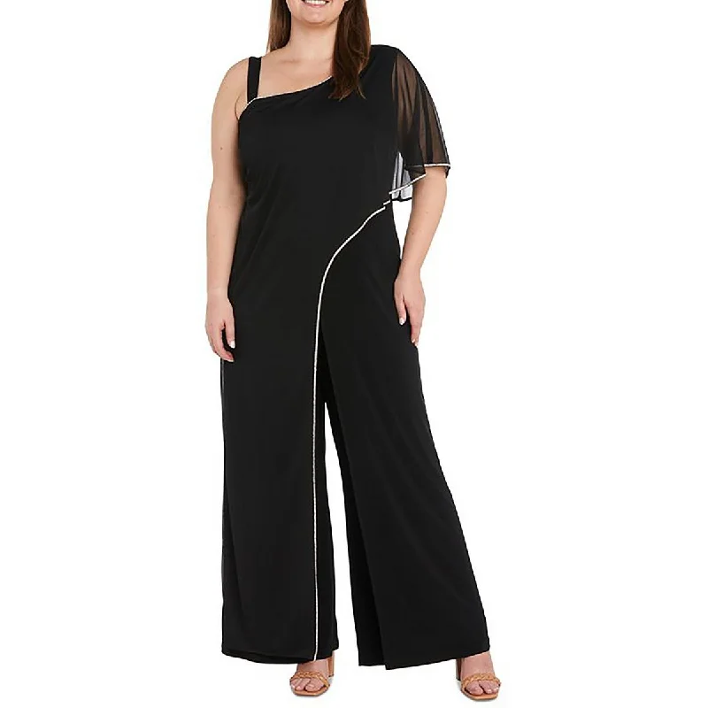 Contemporary Elegance Plus Womens Embellished Polyester Jumpsuit