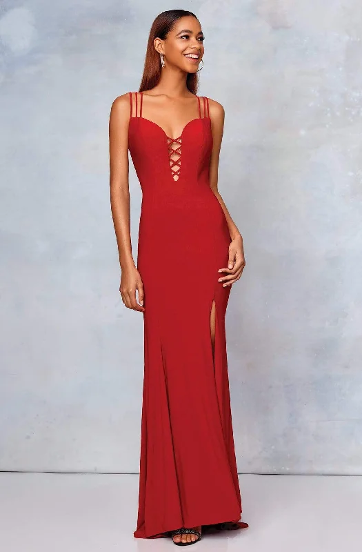 Sale Event, Prices Rock Clarisse - Cross-Banded Plunging Jersey Gown 3775