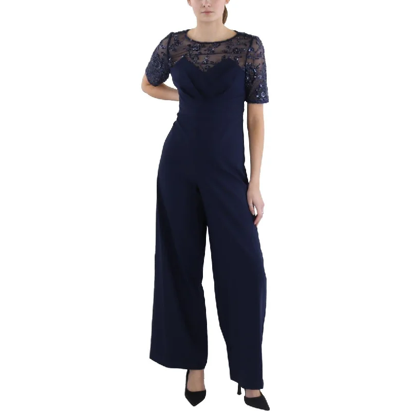 Limited Time Special Offer IDA Palazzo Womens High Waist Short Sleeve Jumpsuit