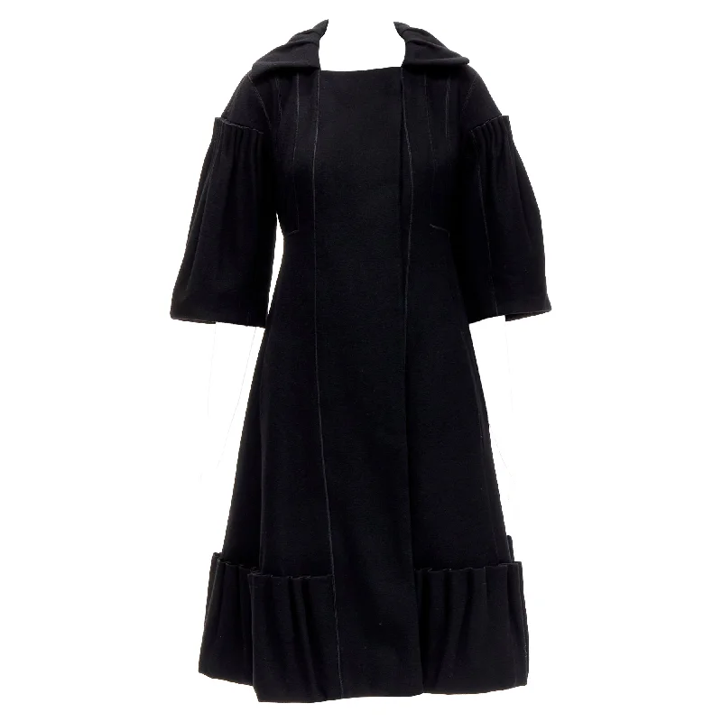 Fashion Deal Louis Vuitton wool pleated Victorian coat dress