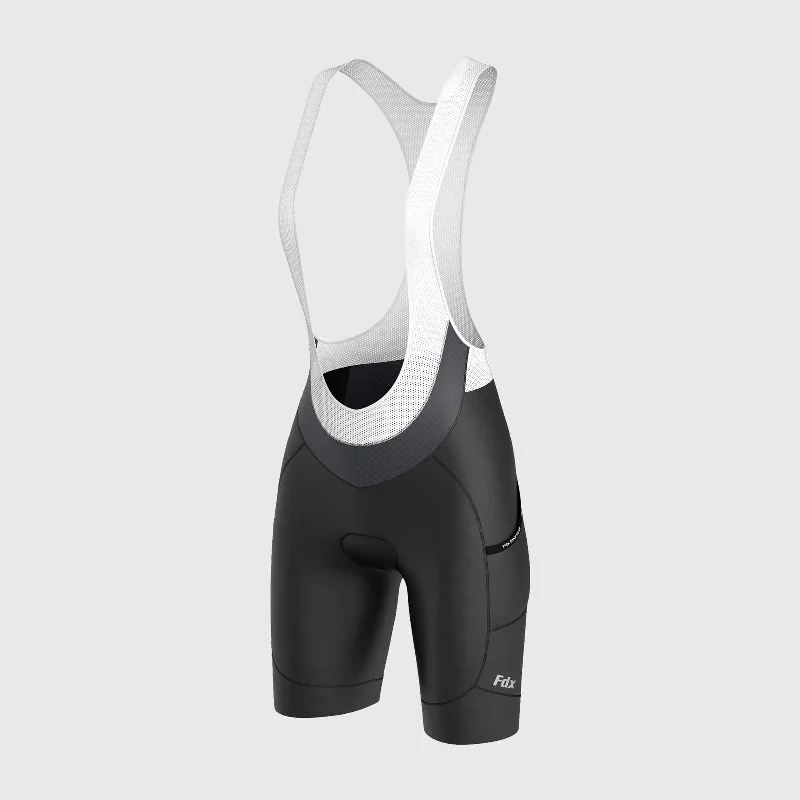 Trendy Street Style Attire Fdx Essential Black Women's & Girl's Summer Cycling Cargo Bib Shorts