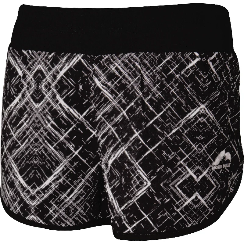 End Of Season Clearance More Mile Go For It Womens Running Shorts - Black