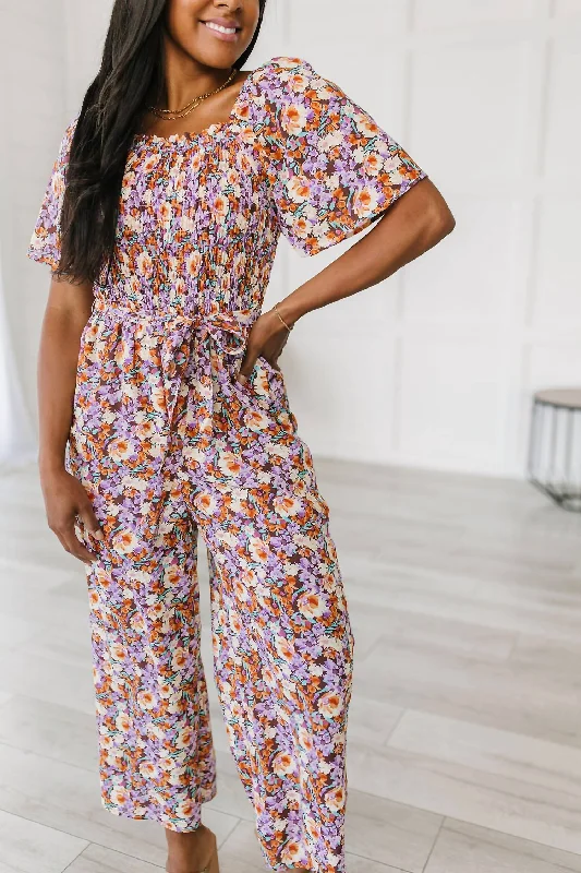 Season Transition Versatile Wear Clearance Better Than Fine Floral Jumpsuit In Multi