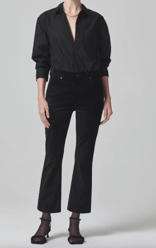 Get The Latest Trends Isola Cropped In Black Velvet