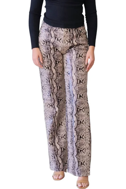 Wardrobe Essentials Maven Heel Pants In Snake Print