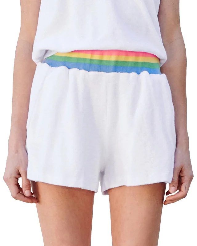 Chic Styles SUNDRY Rainbow Rib Pull-On Short