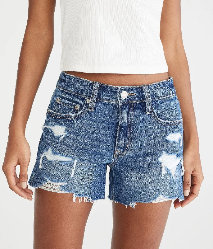 Early Access To Art Deco Styles Sale Aeropostale Low-Rise Baggy Denim Shorts