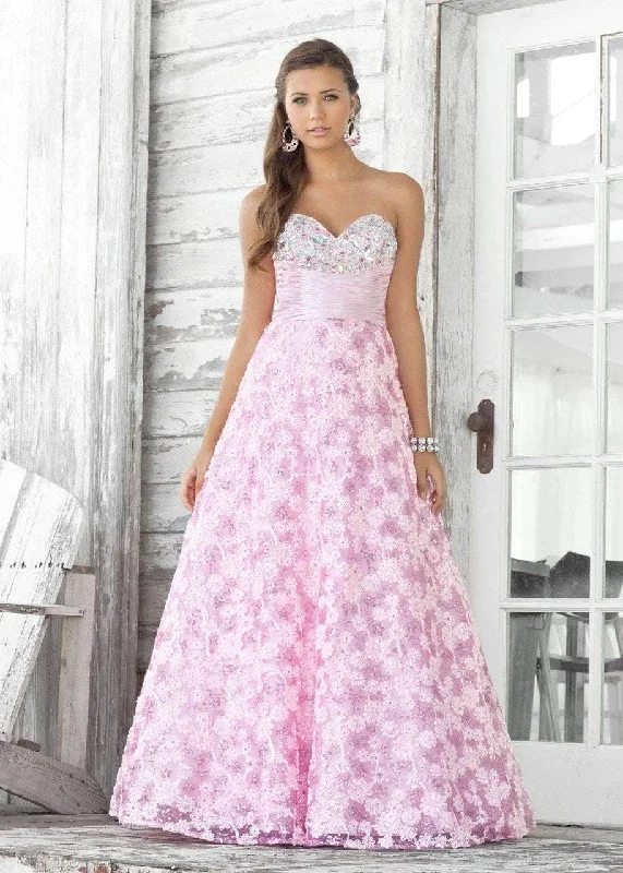 Chic Wardrobe Essentials Blush by Alexia Designs - 5109SC Strapless Tulle A-Line Evening Gown