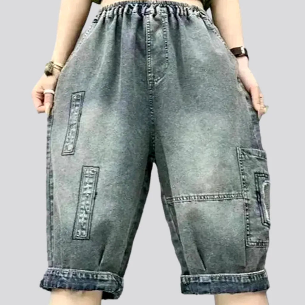 Clearance Sale Grey-cast jean shorts
 for women