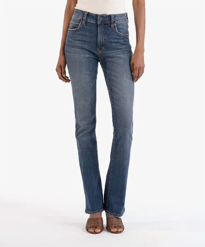 Evening Looks Natalie High Rise Bootcut Jeans In Blue