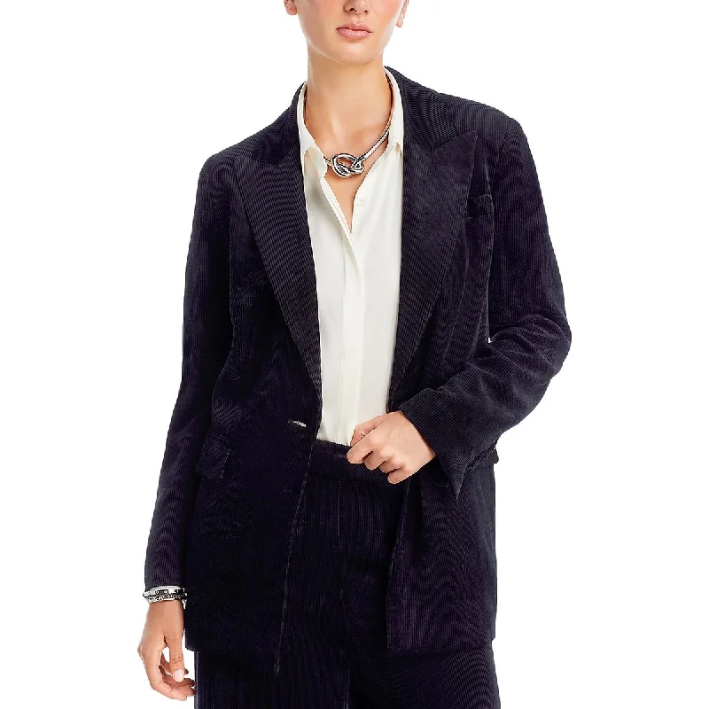 Limited Time Offer Womens Corduroy Long Sleeves One-Button Blazer