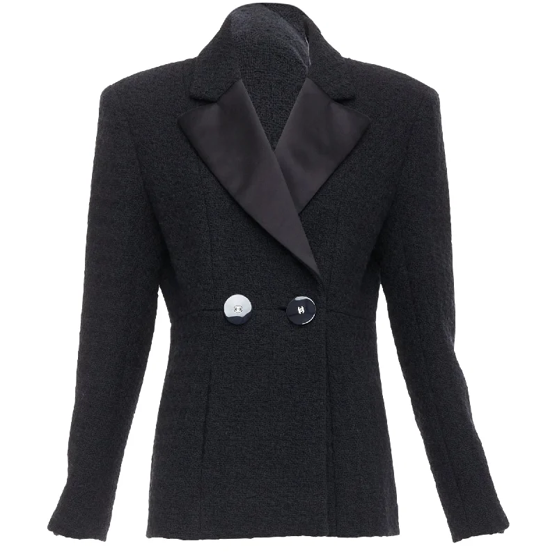 Fashion Sale Chanel Cosmopolite tweed double breasted tuxedo jacket