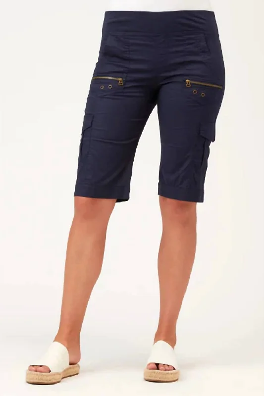 Boho - Chic Festival - Ready Style Zola Bermuda Short In Navy