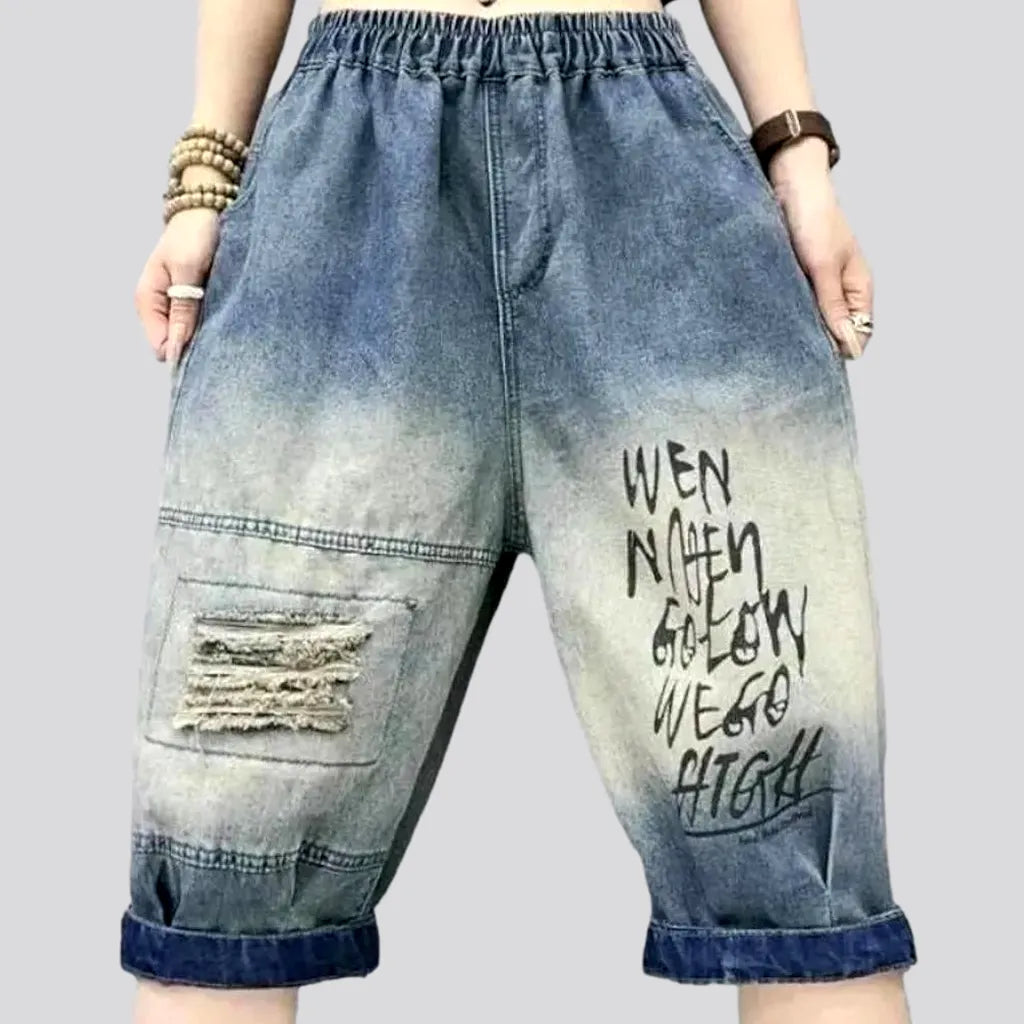 Fashion Forward Grunge jeans shorts
 for women