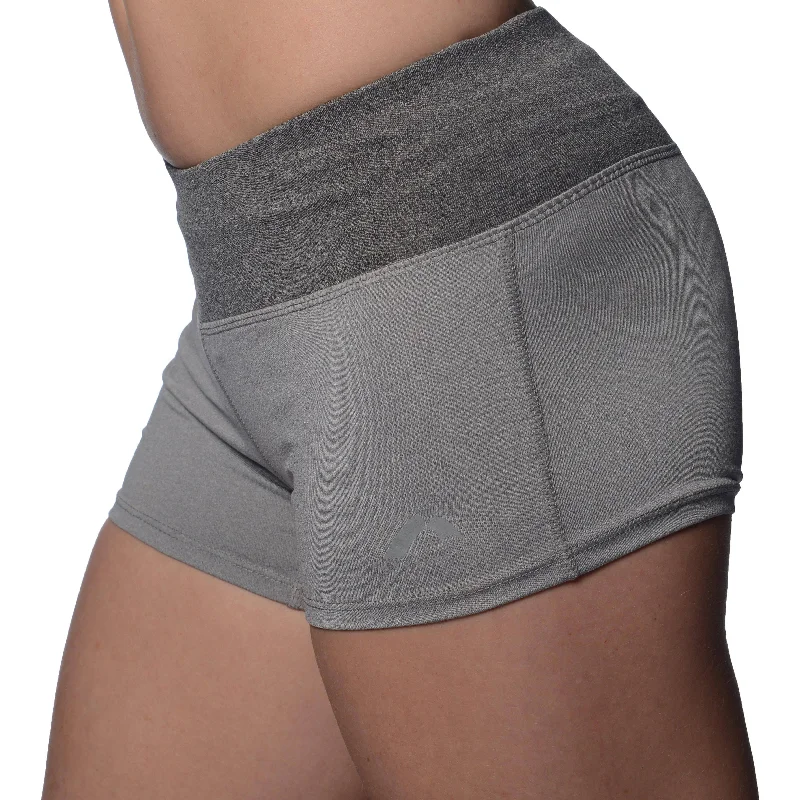 Eclectic Style Wardrobe More Mile Marl 3 Inch Womens Running Shorts - Grey