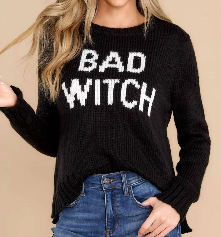 Wardrobe Essentials Bad Witch Sweater In Black