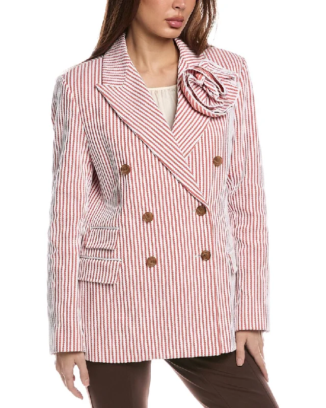 Redefining Women's Fashion Carolina Herrera Double Breasted Jacket