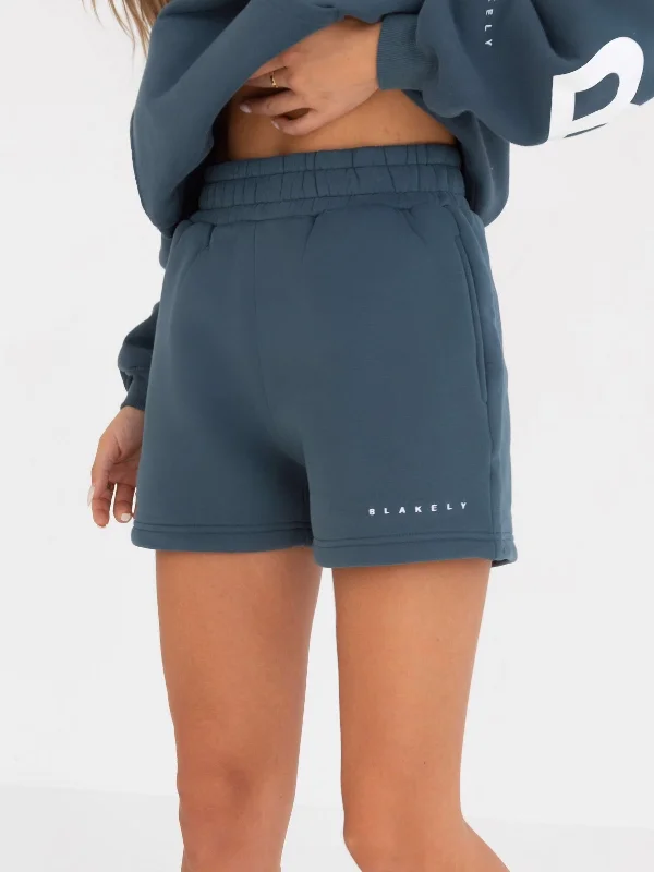 Final Sale Isabel Jogger Shorts - Dark Teal