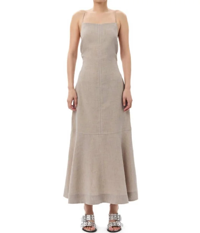 Insane Discount Onslaught Alfalfa Suiting Long Dress In Grey Light Melange