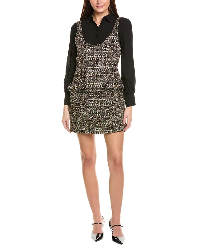 High End Designer Brands Discount Cinq à Sept Confetti Tweed Florianna Shift Dress