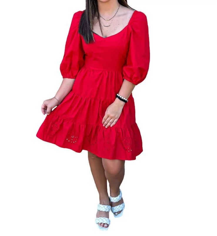 Fashion Sale Entirely Yours Dress In Fiery Red