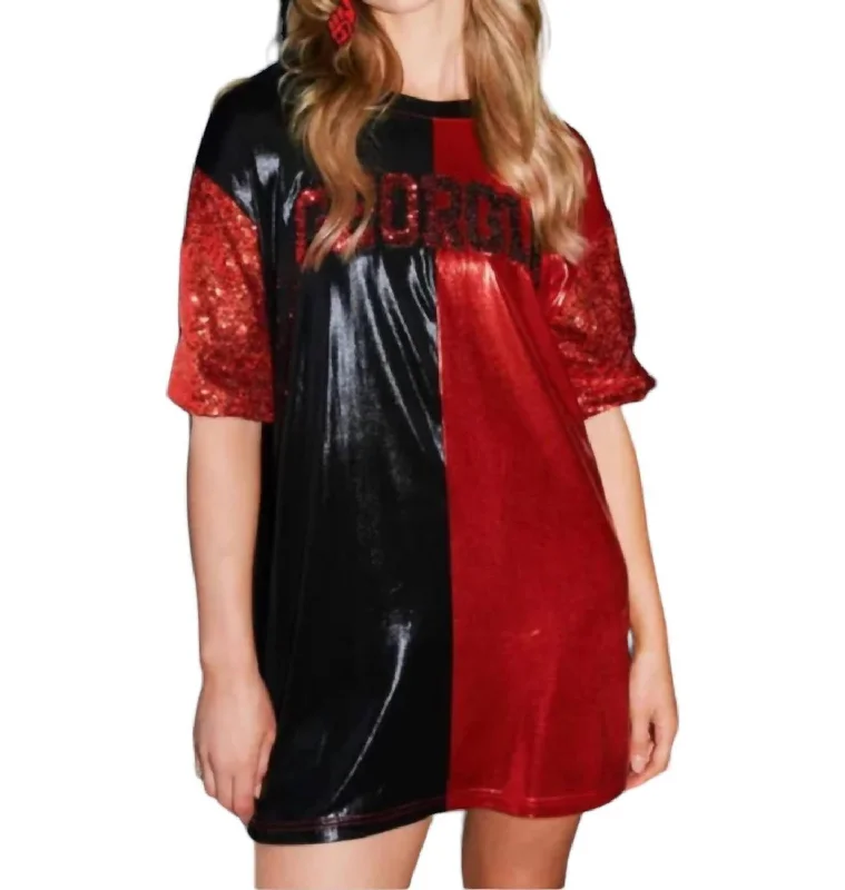 Flash Sales Georgia Dress In Black/red