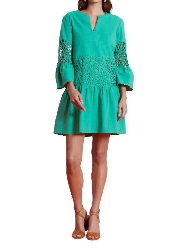 Additional Time-Limited Offers Izzy Eyelet Tunic Dress In Parakeet