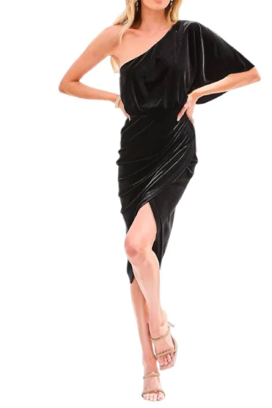 Budget Friendly Love Shack Ruffle Dress In Black