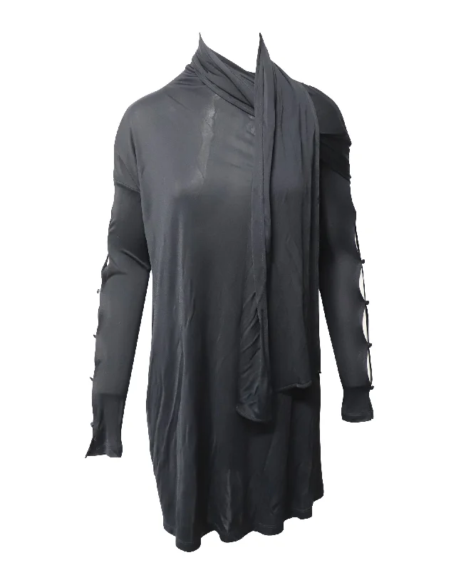 Limited Stock Sportmax Tema Jersey Dress in Black Viscose