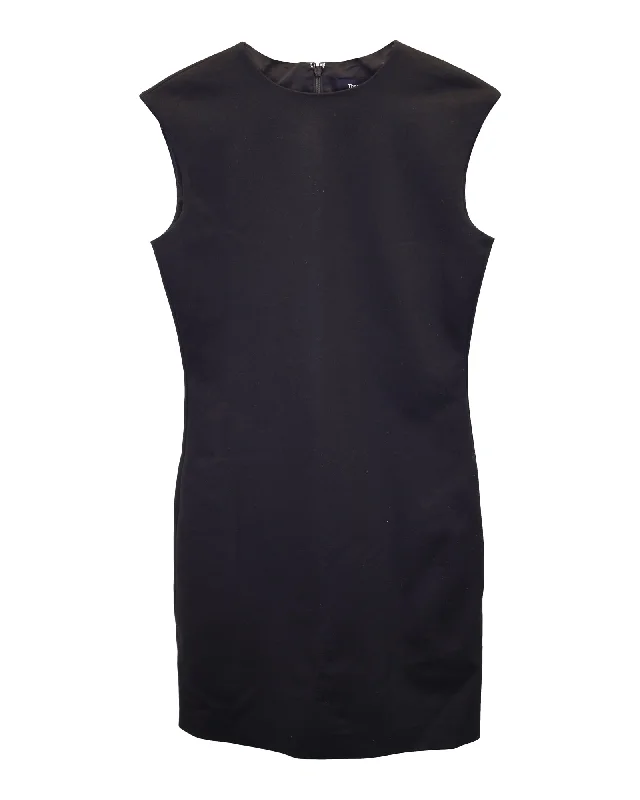 Casual Fashion Theory Bi-Stretch Crepe Dress in Black Viscose