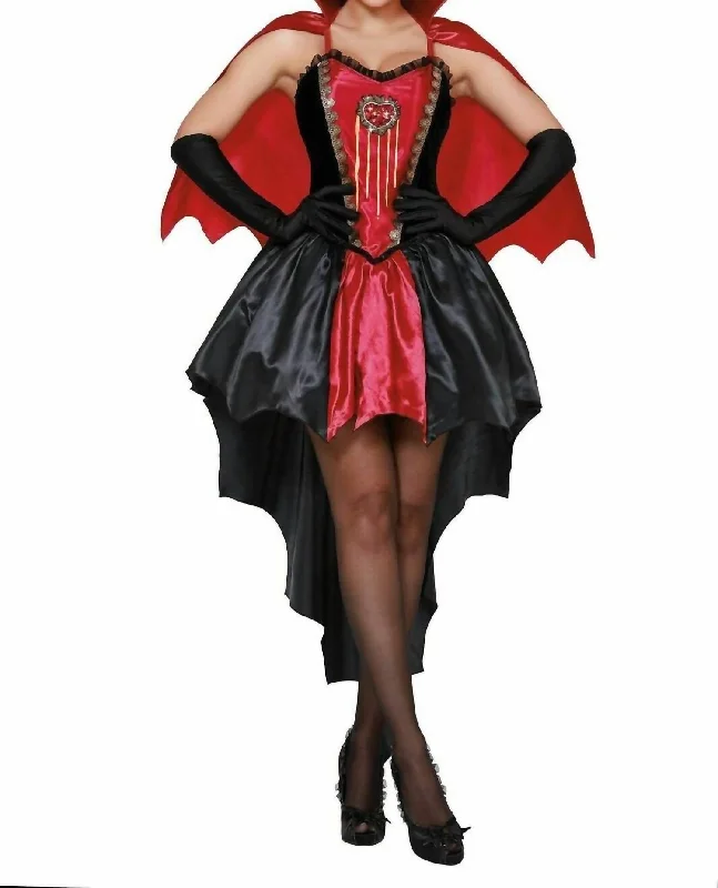 Fashion Sale Women's Drop Dead Beautiful Vampire Costume In Red/black