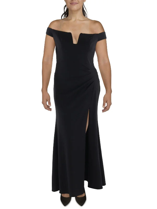 Stay Ahead In Style Womens Off-The-Shoulder Maxi Evening Dress