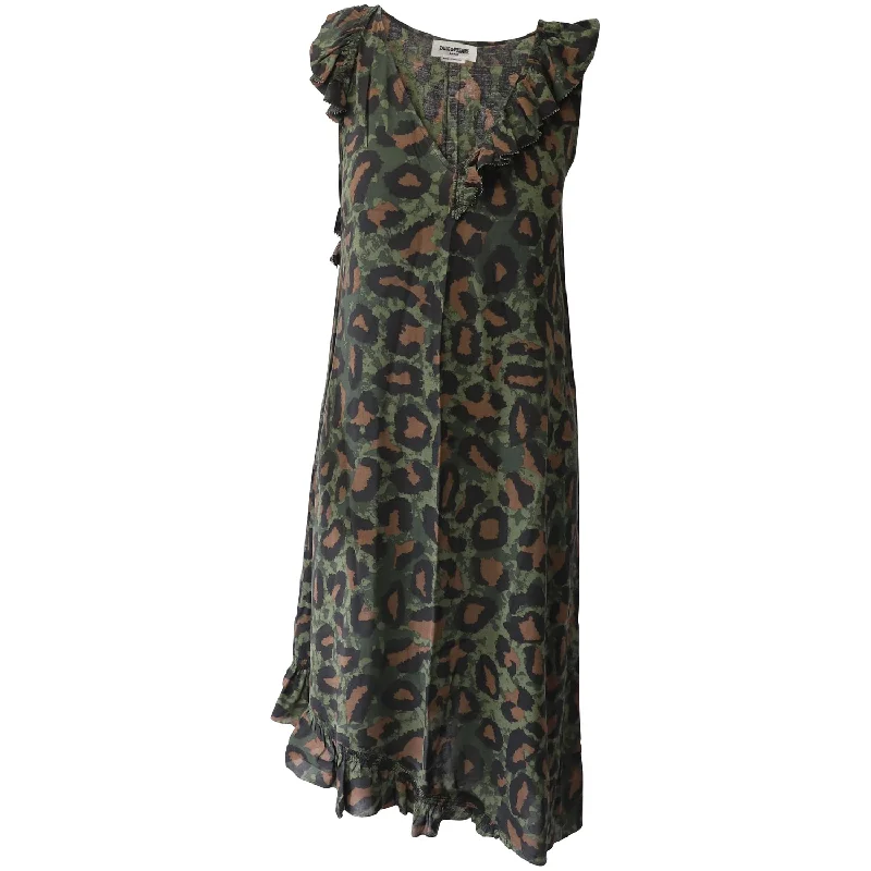 Fashion Forward Zadig & Voltaire Rebelle Leo Dress in Green Viscose